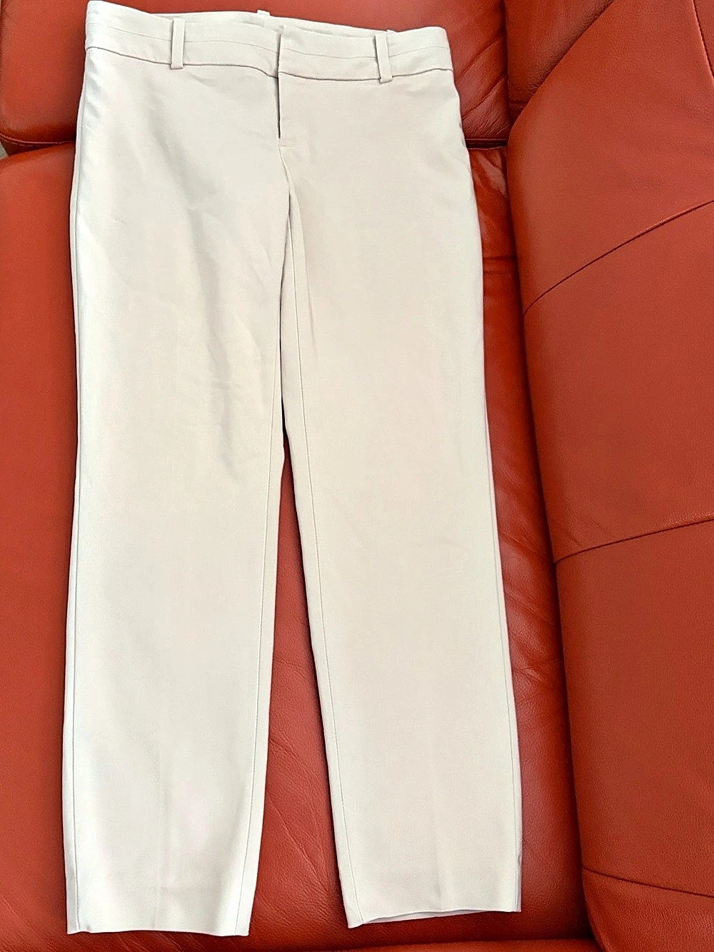 Calvin Klein Straight Leg Pants in White